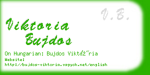 viktoria bujdos business card